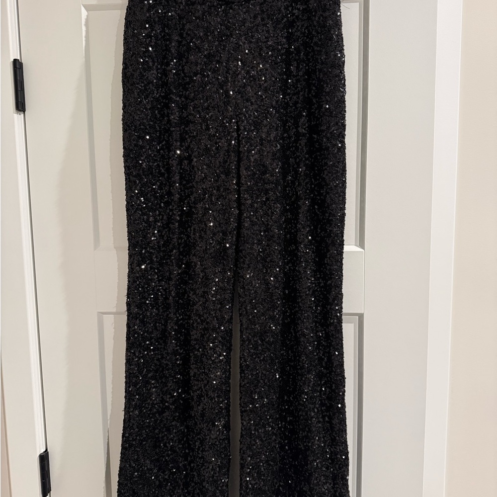 Express Black Sequin Dress Pants